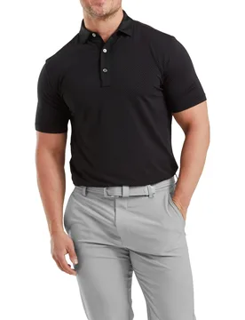 Polo Jacquard Dot, schwarz/pink s - FootJoy - FashionsVida