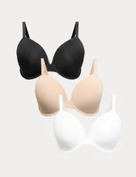 Pack Wired Plunge Bras F-H Black Mix female