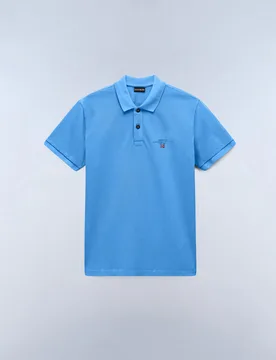 Polo elbas in pique uomo azzurro - Napapijri - FashionsVida