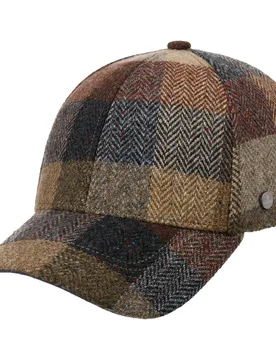 Herringbone Check Cap by - brown - Herren - Size: One Size - Lierys - FashionsVida
