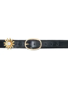 Cinturón femenino en piel con flor strass extraíble - Maje - FashionsVida