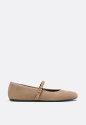 Mary-Jane-Ballerinas aus Leder BEIGE 35