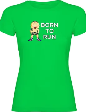 Born To Run Short Sleeve T-shirt Light Green M Women - Kruskis - FashionsVida