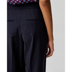 Pantalones rectos de mujer de traje de punto con corte recto