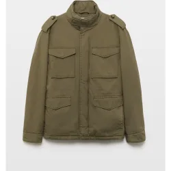Cazadora hombre militar bolsillos