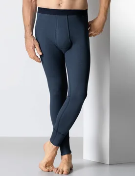 Thermo-Hose lang 2er-Pack, , Farbe Blau, 9(3XL), feiner Baumwollmix von innen angeraut Herren - Walbusch - FashionsVida
