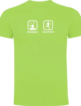 Maglietta A Maniche Corte Problem Solution Run Light Green 2XL - Kruskis - FashionsVida