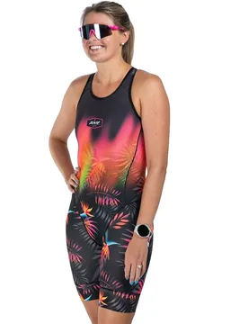 Triathlon Senza Maniche Sprint Hyperglide Openback Tropical Magic S - Zoot - FashionsVida