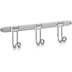 Percha triple de baño para atornillar
