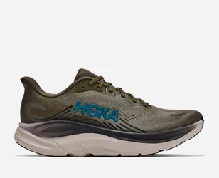 Men's Clifton 11 Road Running Shoes in Antique Olive/River Rock Grey, Size 10