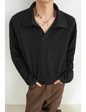 Soft Long Sleeve Casual Lapel Tee Shirt plus Size Men's Oversized Top Streetwear for Autumn Spring M-5XL - Aliexpress - FashionsVida