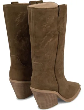 Botas cowboy de mujer con detalle de pespunte y calce fácil mediante pull on - Alma en Pena - FashionsVida