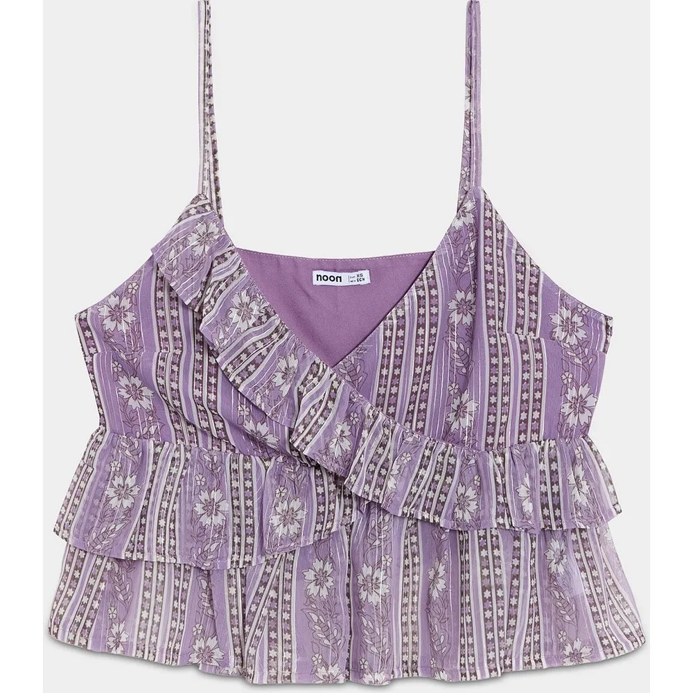 Top de mujer con tirantes y volantes - Noon - FashionsVida