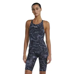Tresher Hydrophobic Open Back Competition Swimsuit Titanium 20 Women