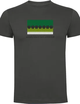 Simply Black Bass Addicted Short Sleeve T-shirt Lead 2XL Men - Kruskis - FashionsVida