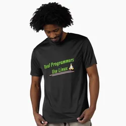 Real Programmers Use Linux Penguin Command Humor Developer Gift t shirt for Software Engineer Graphic clothes All size Tops