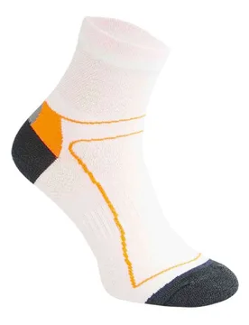 Mens 1 Pack High Vis Neon Low Cut Cycling Socks - White - Size Uk 6-8 - Comodo - FashionsVida
