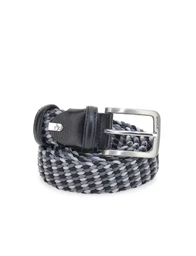 Cintura intrecciata nera e grigia elastica taglia unica BA1346/ELASTICO - Basile - FashionsVida