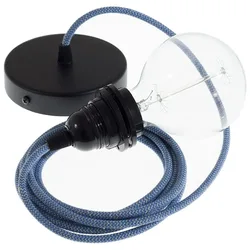 Cables Lampe Suspendue Pendel Pour Abat-jour Rd75 Zigzag 50 Cm Steward Blue / Black One Size