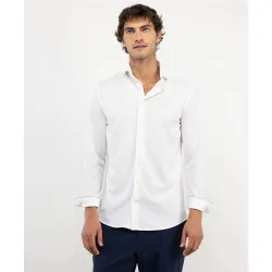 Camisa de hombre sepiia lisa