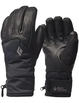 Freeride Handschuhe aus PrimaLoft® und aus GORE-TEX Legend Gloves Black für Herren aus Leder Größe XL schwarz - Black diamond - FashionsVida