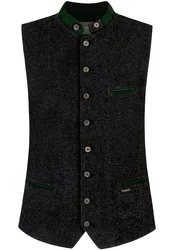 Trachtenweste Julius (anthrazit-tanne, Gr. 50) von Classics für Herren, Oberteile, 50% Wolle, 25% Viskose, 25% Polyester