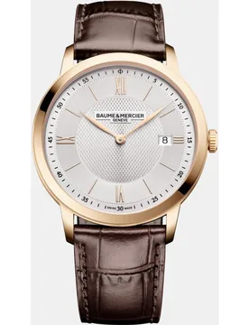 Baume & Mercier - Reloj de hombre Classima M0A10857 de piel marrón - Baume & Mercier - FashionsVida