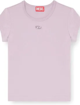 Camiseta de mujer con logo bordado de manga corta - Diesel - FashionsVida