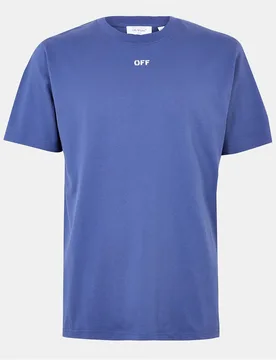 Mens Off White Off Stamp T In Blue/white - Size Large - OFF-WHITE - FashionsVida
