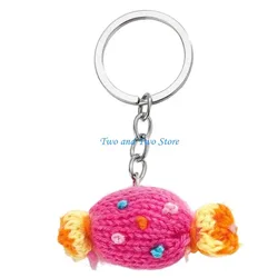 HX6F Handmade Candy Keychain Bag Charm for Everyday Keys and Gift Giving