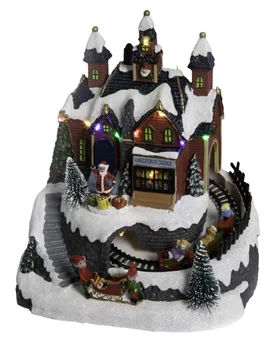 Weihnachtsdorf Werkstatt 20 x 19 cm animiert und musikalisch - JJA - FashionsVida