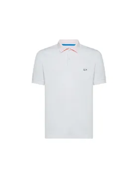 Polo Logo Stripes U.c.e. 01 Bianco A32109 - Sun68 - FashionsVida
