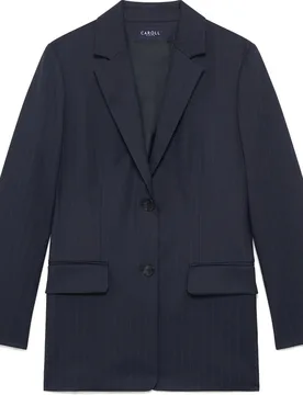 Blazer de mujer con estampado de rayas oversize - Caroll - FashionsVida