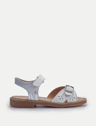 Kids' Schoolwear Leather Riptape Sandals (7 Small - 1½ Large) White Female