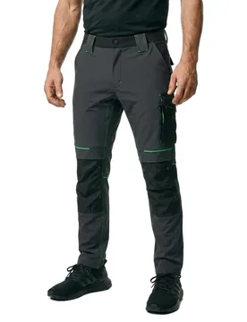 Pantalon De Travail Atom Asphalt Grey / Green L - U-Power - FashionsVida