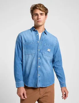 Chemise à Manches Longues Workwear 2.0 Mid Denim 2XL - Lee - FashionsVida