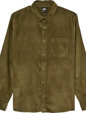 Chemise en velours côtelé - Smoke Trail Cord Shirt Grape Leaf en Coton - Taille XL - Kaki - Quiksilver - FashionsVida