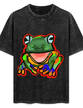 Colorful frog T-Shirt Classic Graphic Short Sleeve Top - Aliexpress - FashionsVida