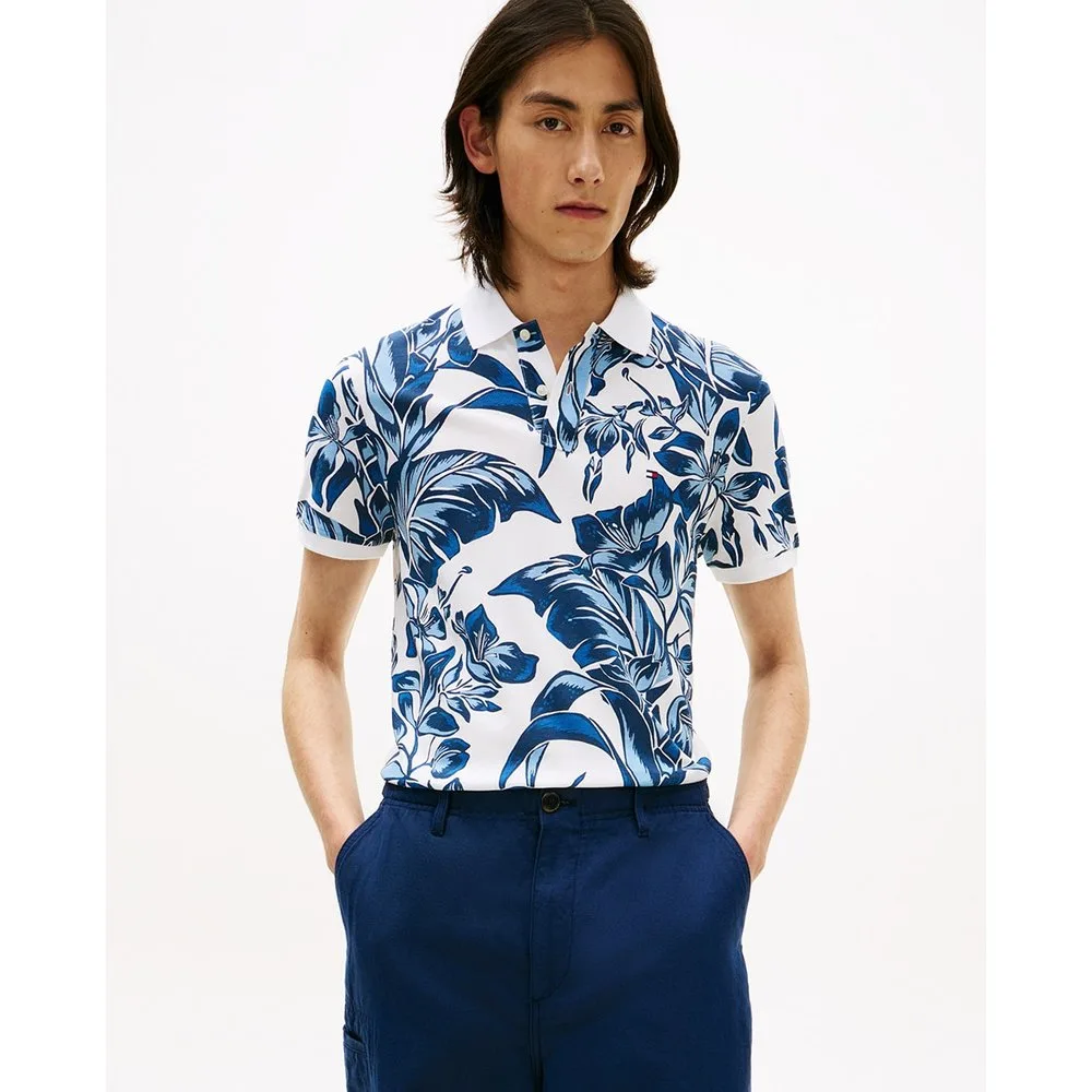 Polo de caballero de manga corta estampado - Tommy Hilfiger - FashionsVida