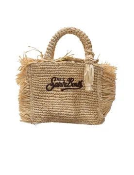VANITY GRANDE IN RAFIA Donna SFRANGIATA LATERALE - SAINT BARTH - FashionsVida