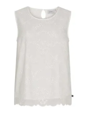 Georgia Sleeveless Shirt White M Women - Sea Ranch - FashionsVida