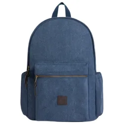 Sac à Dos Leather Detail 16.5l Navy Blue One Size unisex