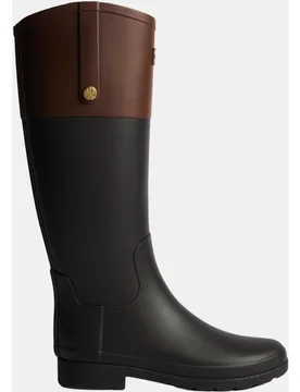 Bota de agua de mujer de caucho de caña alta bicolor - Hunter - FashionsVida