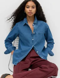 Pure Cotton Ultimate Denim Shirt Denim female