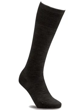 Extra Roomy Wool-rich Seam‑free Knee High Socks - Black - Size: L - Cosyfeet - FashionsVida