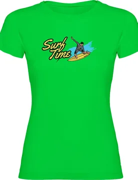 T-shirt à Manches Courtes Surf Time Light Green S - Kruskis - FashionsVida