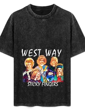 Sticky Fingers - West Way (Large Art) T-Shirt Breathable Gym Short Sleeve T-Shirt - Aliexpress - FashionsVida