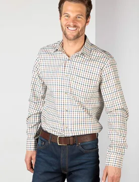 Harvest Time Mens Long Sleeved Country Check Shirt - - Size: L - Rydale - FashionsVida