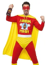 Fun Superheldenkostüm I Rhum Man rot-gelb - male