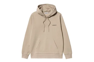 Hooded Script Embroidery Sweat - Sweatshirt-Hoodie - beige - Herren - Size: XL